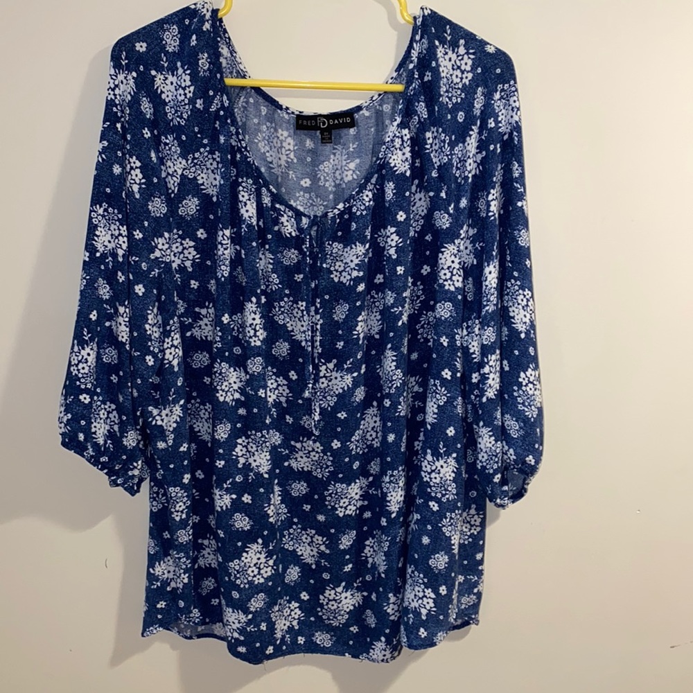 Fred David blouse, Size 2X